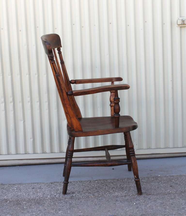 19thc English High Back Arm Chair For Sale 1