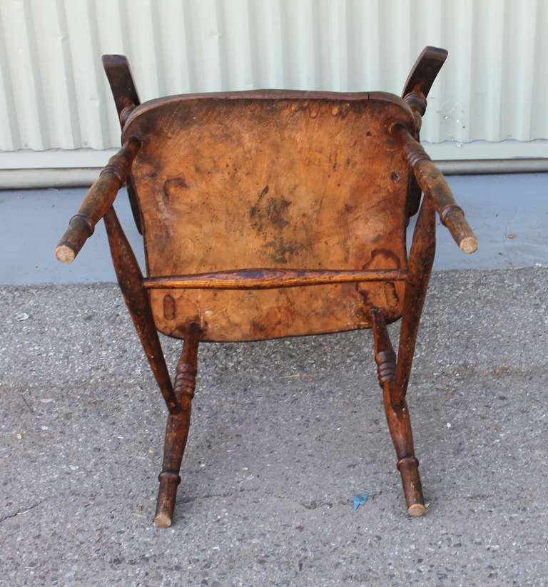 19thc English High Back Arm Chair For Sale 2