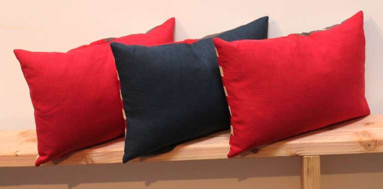 20th Century 48 Star Parade Flag Pillows with Linen Backing