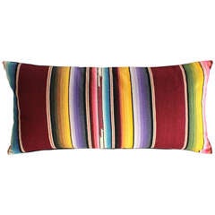 Large Mexican Serape Bolster Pillow