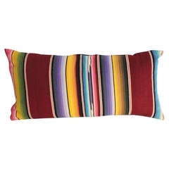 Mexican Serape Wool Bolster Pillow 9
