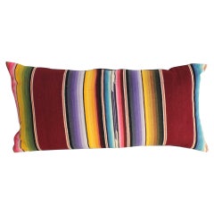 Mexican Serape Wool Bolster Pillow