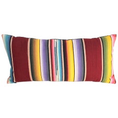 Mexican Colorful Serape Bolster Pillow