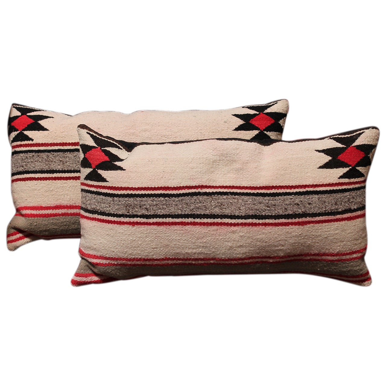 Pair of Navajo Saddle Blanket Pillows