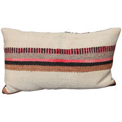 Vintage Striped Navajo Indian Weaving Pillow