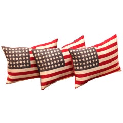 48 Star Parade Flag Pillows with Linen Backing
