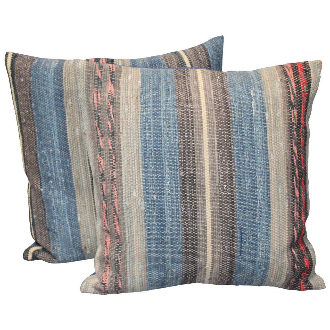 Pair of American Rag Rug Pillows at 1stdibs