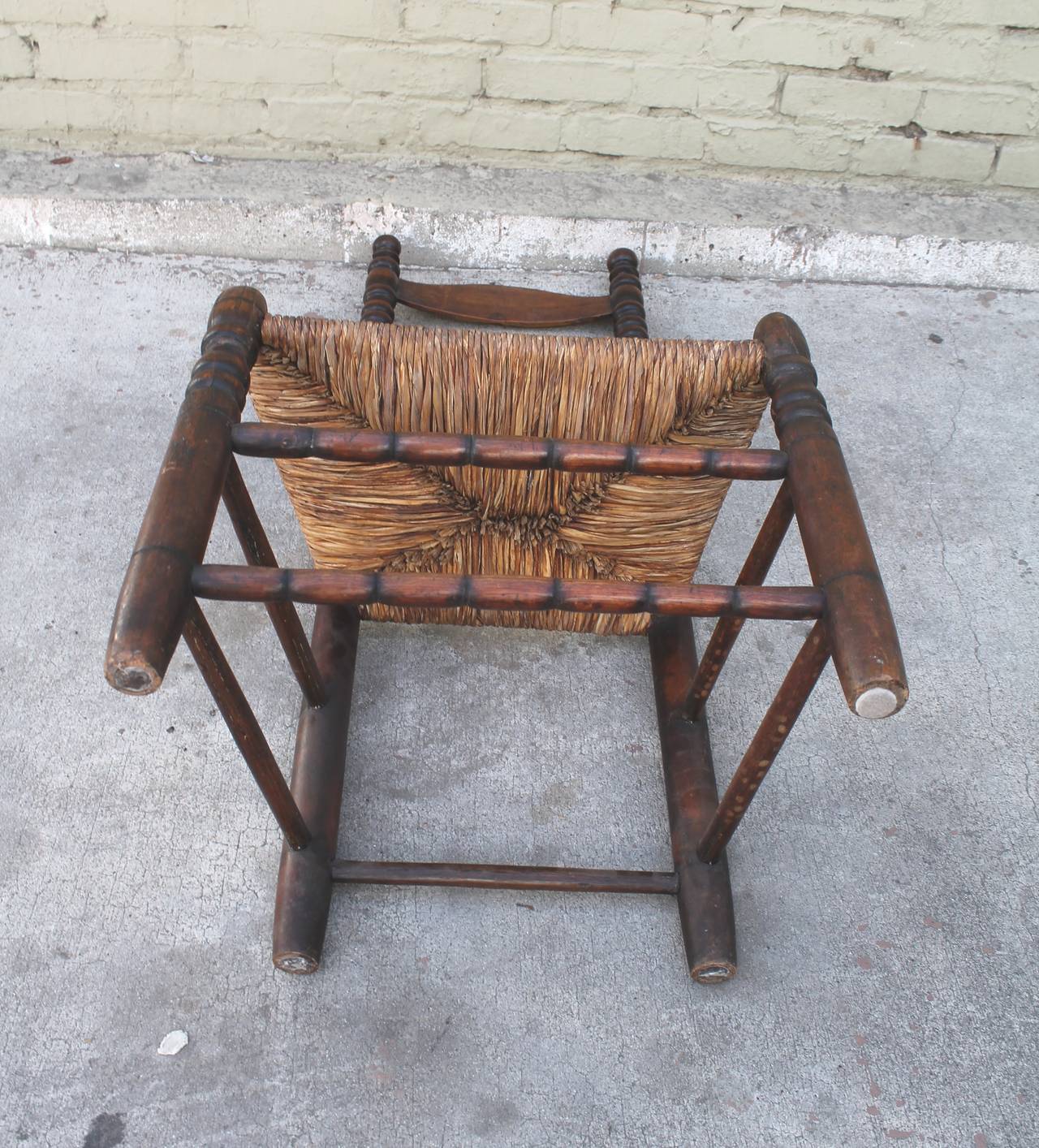 American Early 18th Century New England Ladder Back Side Chair