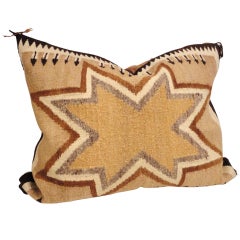 Fantastic Early Navajo Weaving Star Pillow