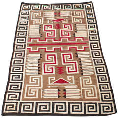 Antique Early 20th Century Navajo Indian Weaving Rug