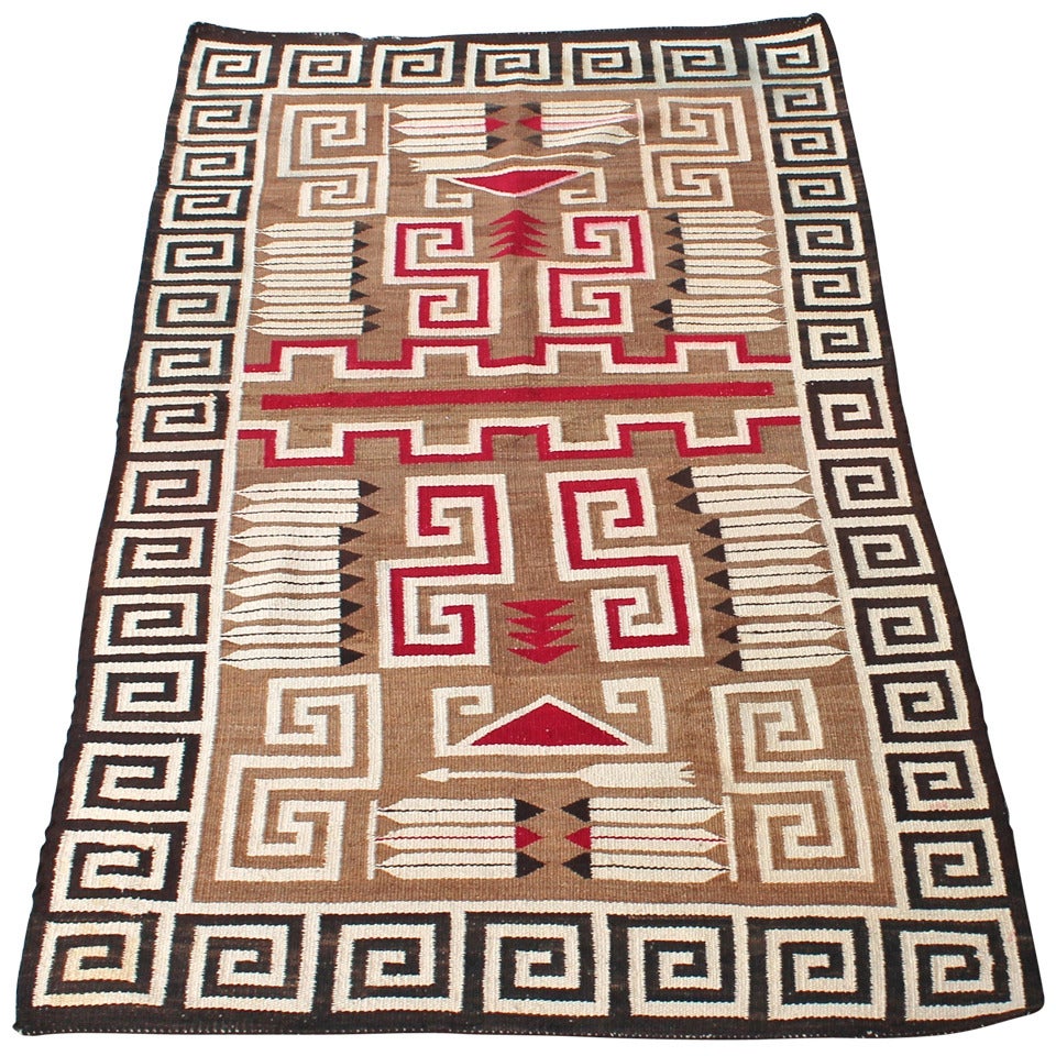 Early 20th Century Navajo Indian Weaving Rug