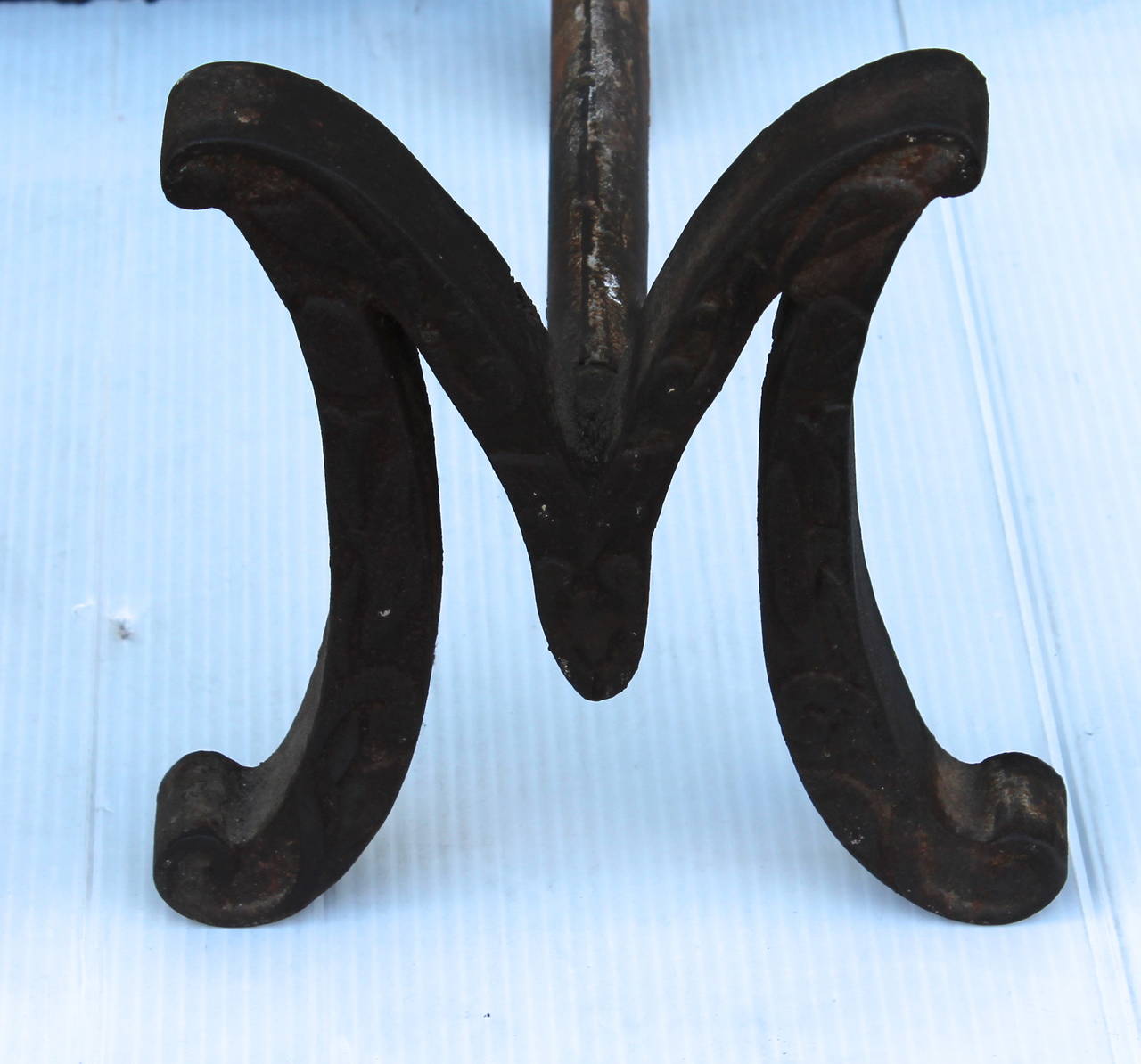 Adirondack 19th Century L M Letters or Andirons