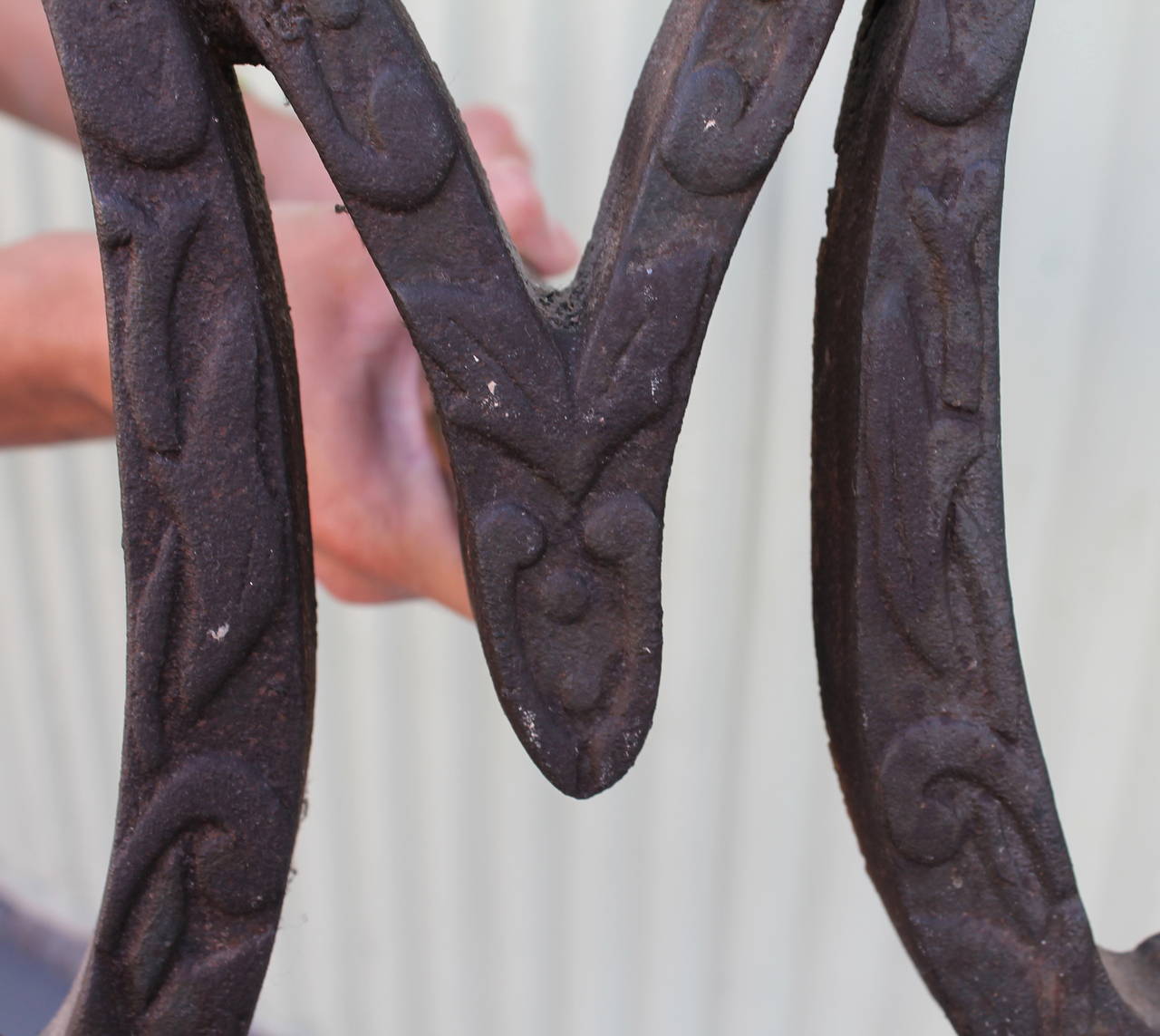 Iron 19th Century L M Letters or Andirons