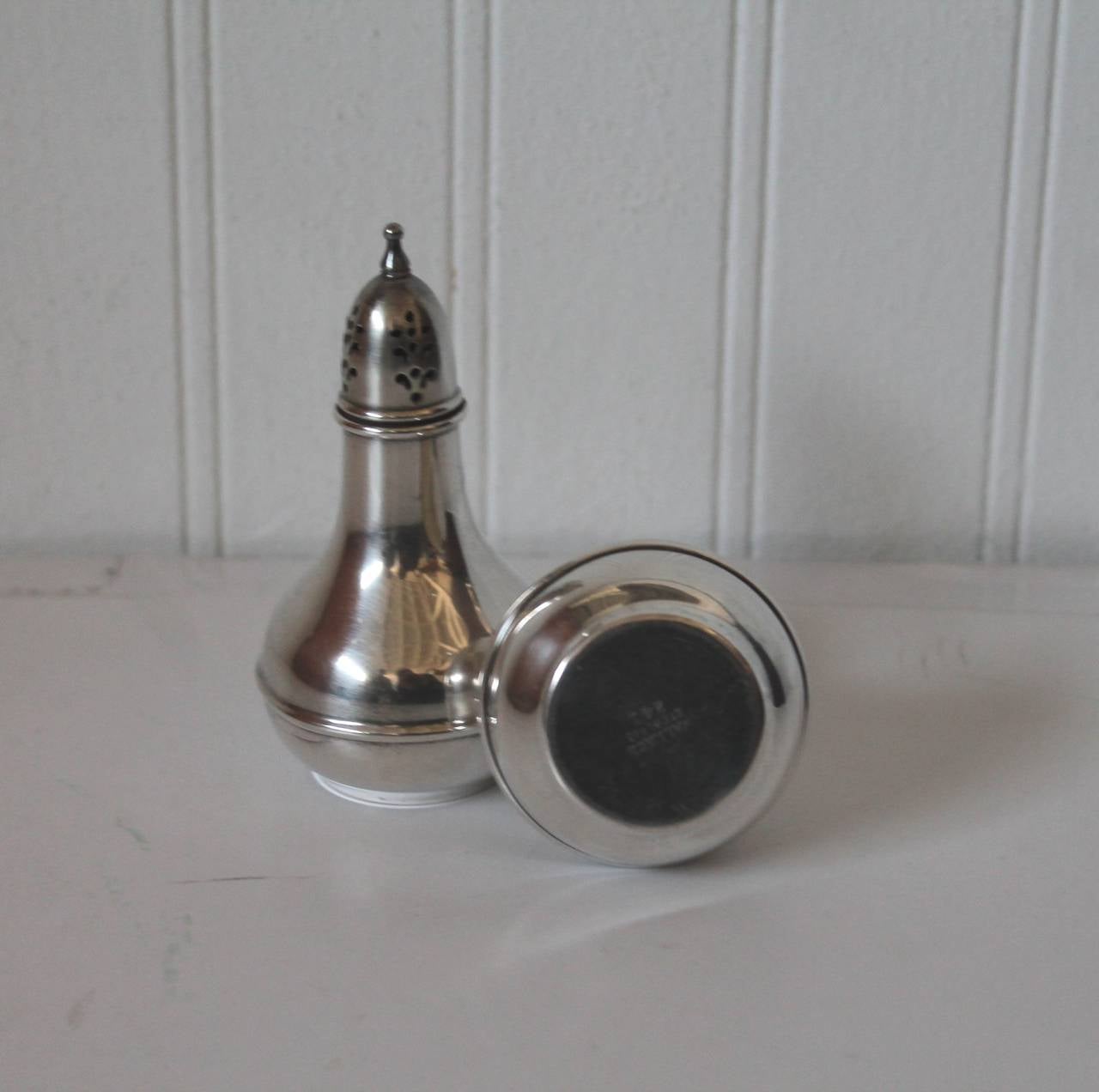 American Three Pairs of Sterling Silver Salt and Pepper Shakers For Sale