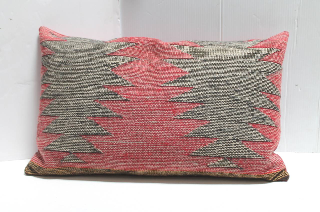 American Group of Three Navajo Indian Weaving Bolster Pillows