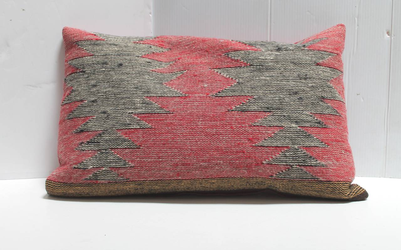 Woven Group of Three Navajo Indian Weaving Bolster Pillows