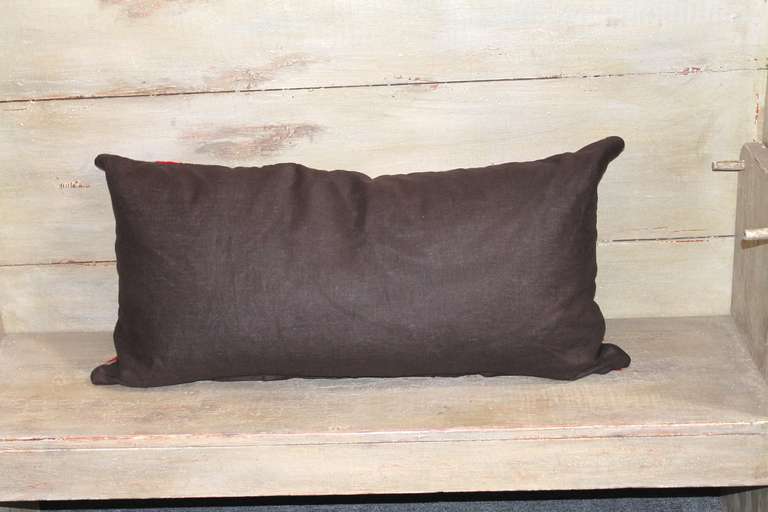 Wonderful Navajo Indian  Weaving Bolster Pillow In Excellent Condition In Los Angeles, CA