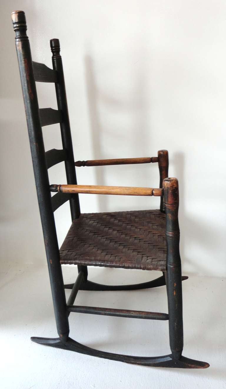 ladderback rocking chair