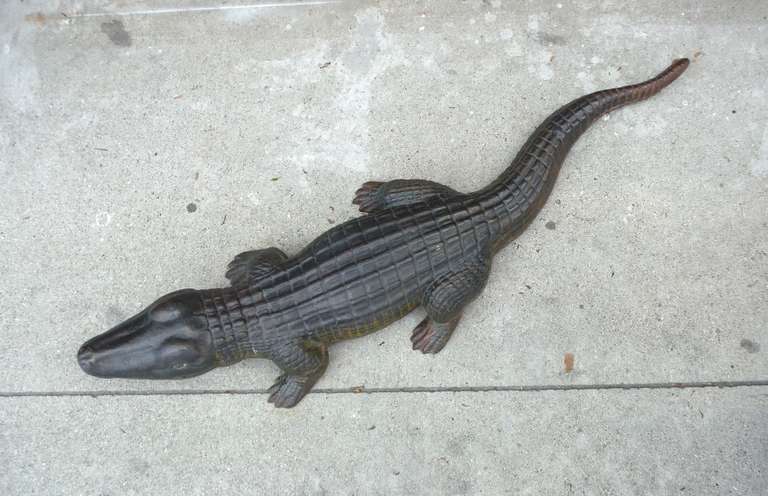 cast iron alligator