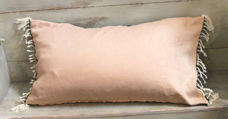 Fanciful Yeibechai Navajo Woven Bolster Pillow In Excellent Condition In Los Angeles, CA