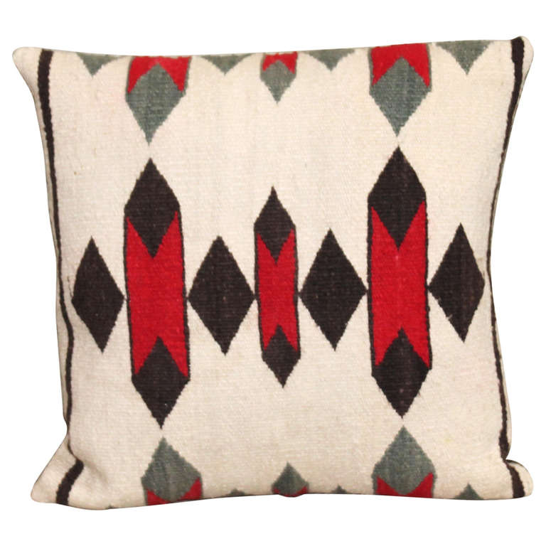Navajo Indian Weaving Throw Pillow at 1stDibs