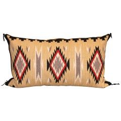 Geometric Eye Dazzler Navajo Indian Weaving Bolster Pillow