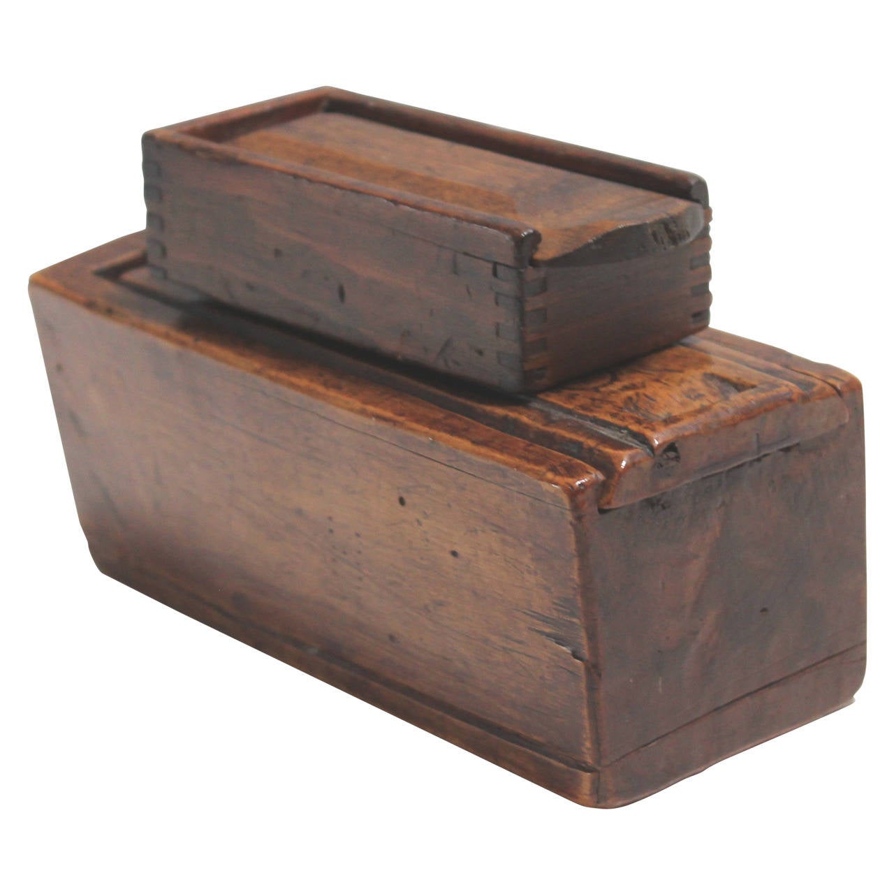Two 19th Century Slide Top Boxes For Sale at 1stdibs