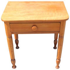 19th Century Early Maple End Table from Pennsylvania Farm House 3