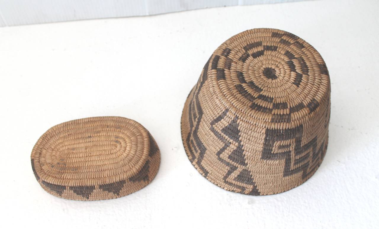 Collection of Four 19th Century Early Pima American Indian Baskets In Excellent Condition In Los Angeles, CA