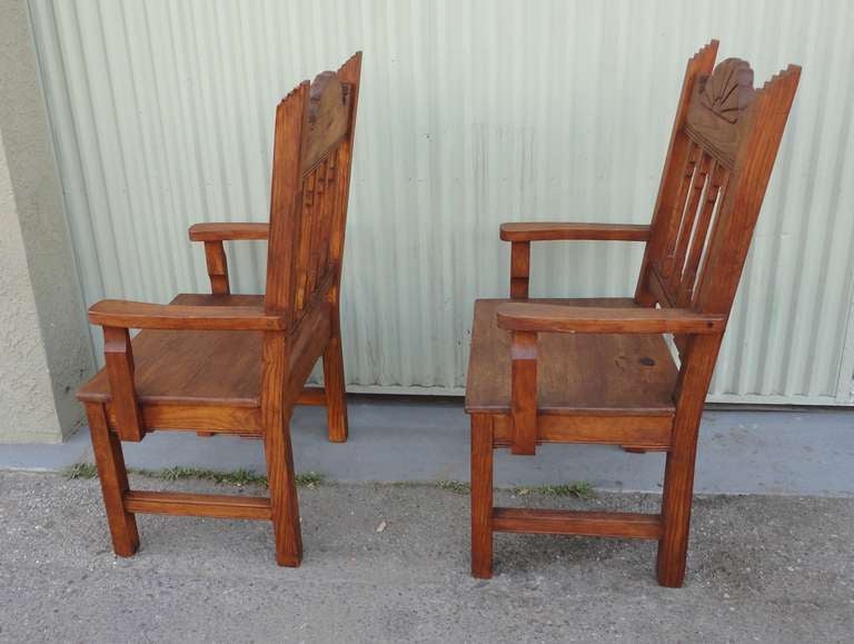 American Pair of New Mexico Hand Made Chairs