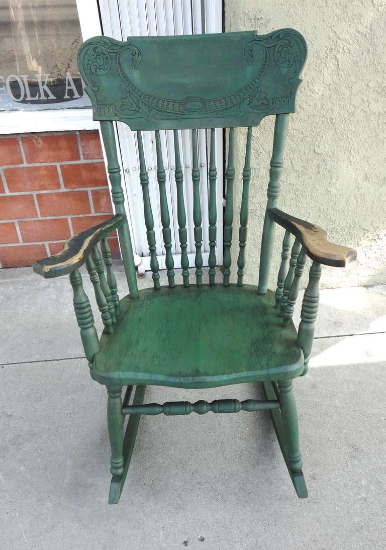 sage green rocking chair