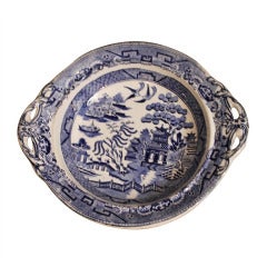 R. Hammersley Early Blue Willow Transferware Serving Bowl