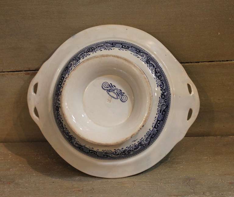British R. Hammersley Early Blue Willow Transferware Serving Bowl