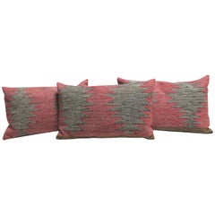 Vintage Group of Three Navajo Indian Weaving Bolster Pillows