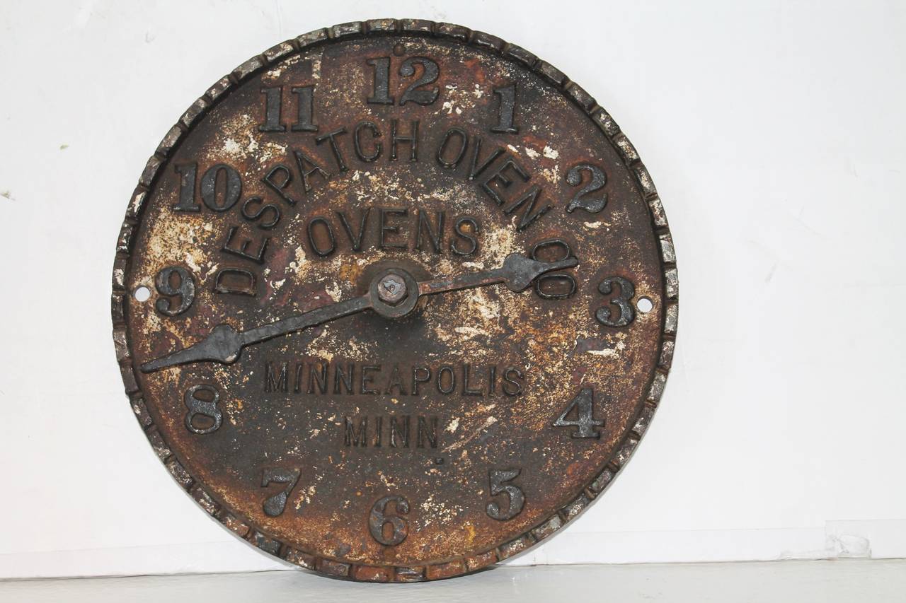 Country Despatch Oven Co., Minneapolis, Minnesota Advertising Clock Face