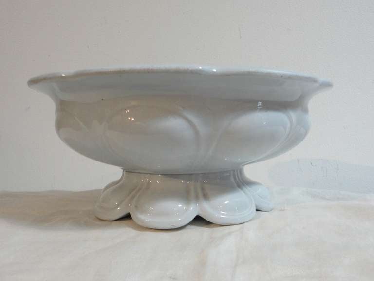Fantastic 19th Century English Scalloped Fruit Compote In Excellent Condition In Los Angeles, CA