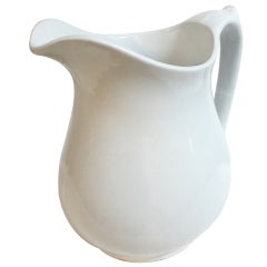 19th Century English Ironstone Water Pitcher