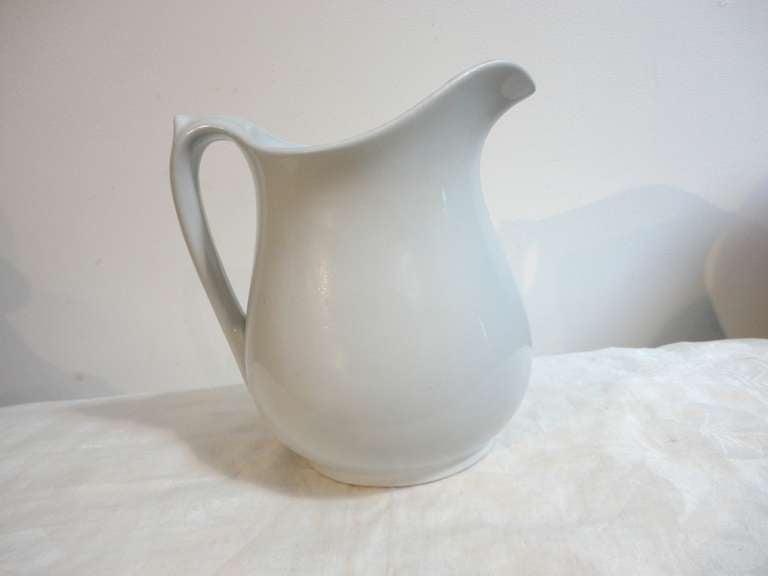 19th Century English Ironstone Water Pitcher 1