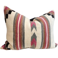 Amazing Navajo Indian Weaving Saddle Blanket Pillow (en anglais)