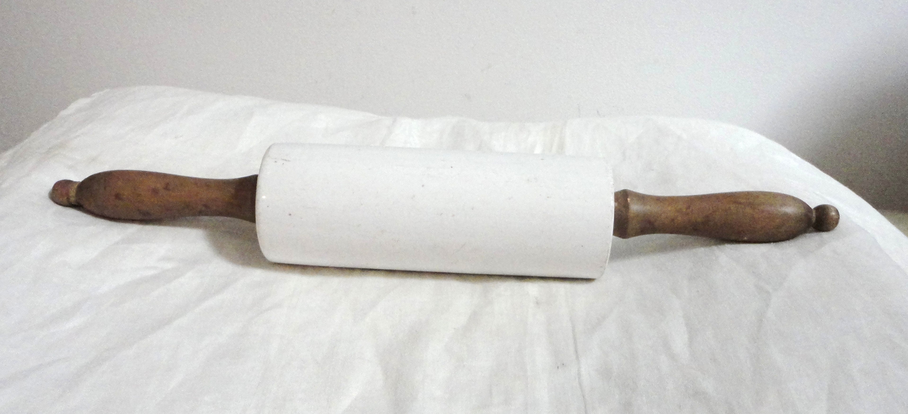 19thc Ironstone Rolling Pin From New England