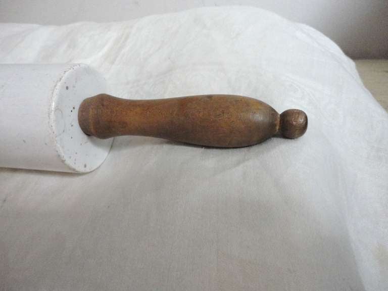 American 19thc Ironstone Rolling Pin From New England