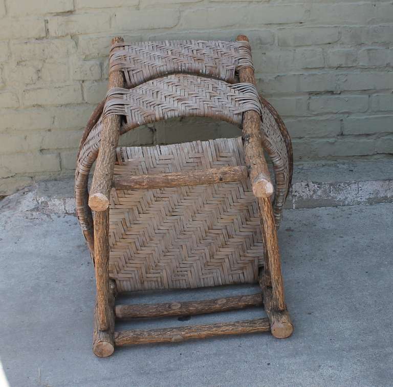 Old Hickory Barrell Back Rustic Armchair 2