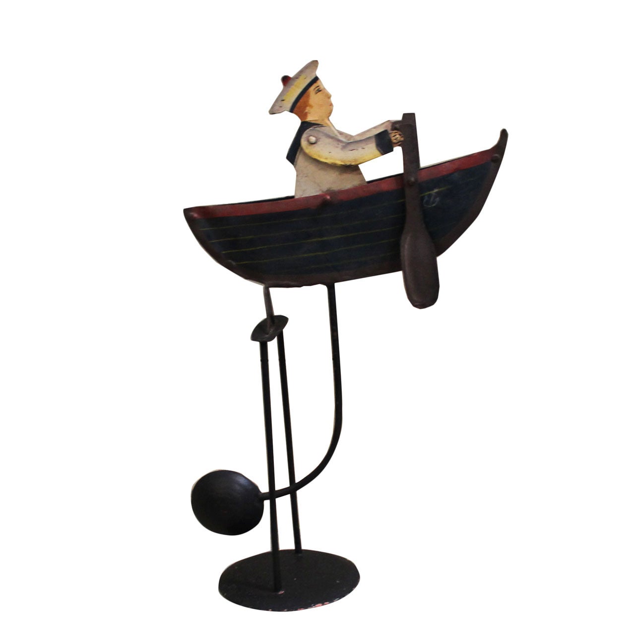 20ème siècle Original peint tourbillon nautique