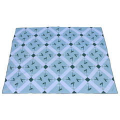 Vintage Signed 
Dated 1944 Folky Daisy Friendship Quilt