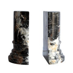 Multi Toned Columnar Marble Bookends