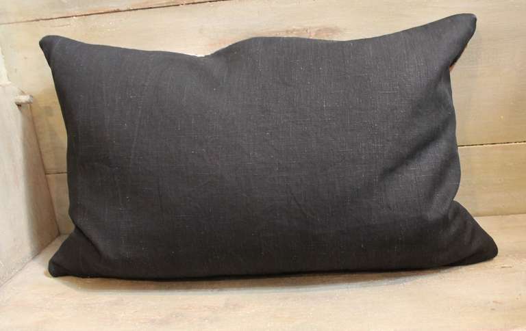 1930's Crystal Navajo Woven Bolster Pillow In Excellent Condition In Los Angeles, CA