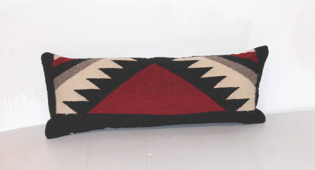 Native American Pair of Navajo Indian Weaving Kidney Pillows