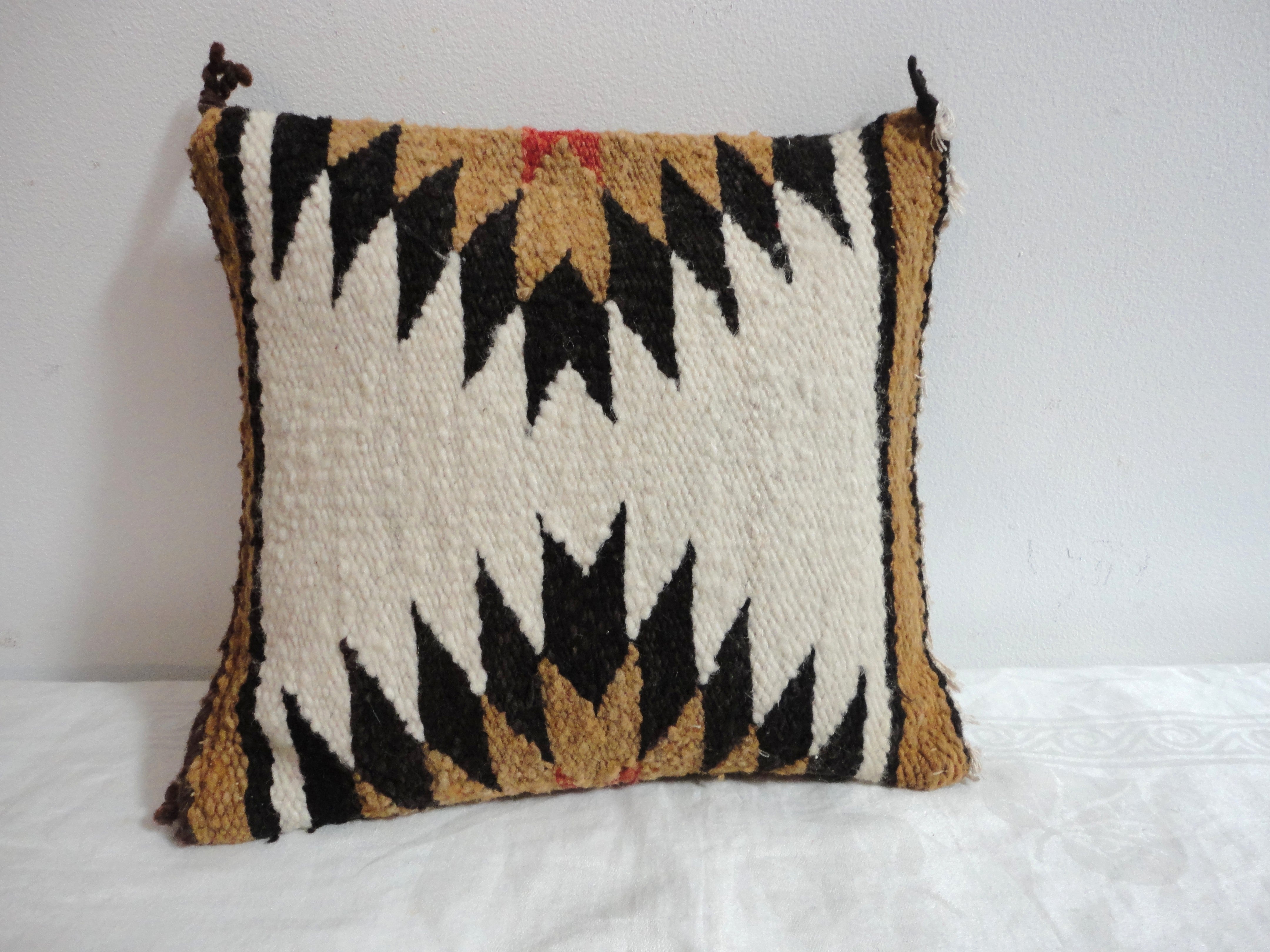 Amazing Small Navajo Indian  Weaving Eye Dazzler Sample Pillow