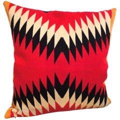 Fantastic 19thc Navajo  Indian German Town Weaving Pillow