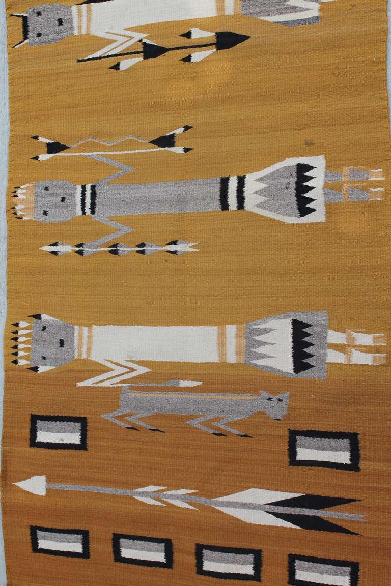 Unusual Pictorial Yei Navajo Weaving 1